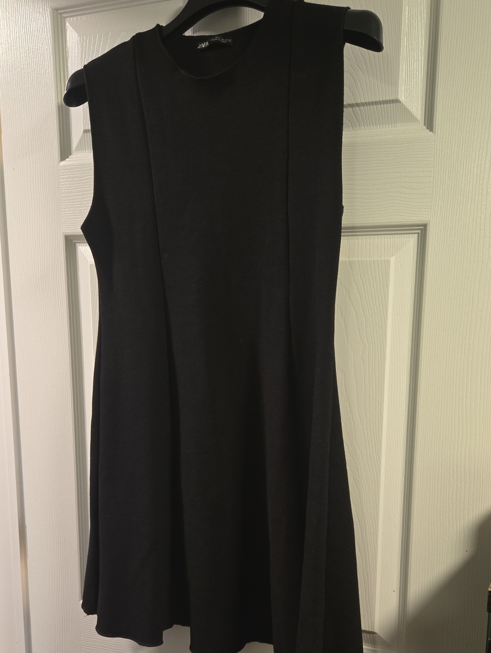 Zara Black Sleeveless Mini A-Line Dress